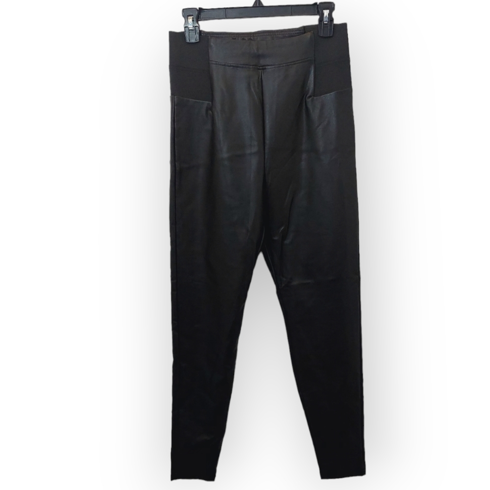 A New Day Women's Size Medium Faux Leather Pants Black Leggings